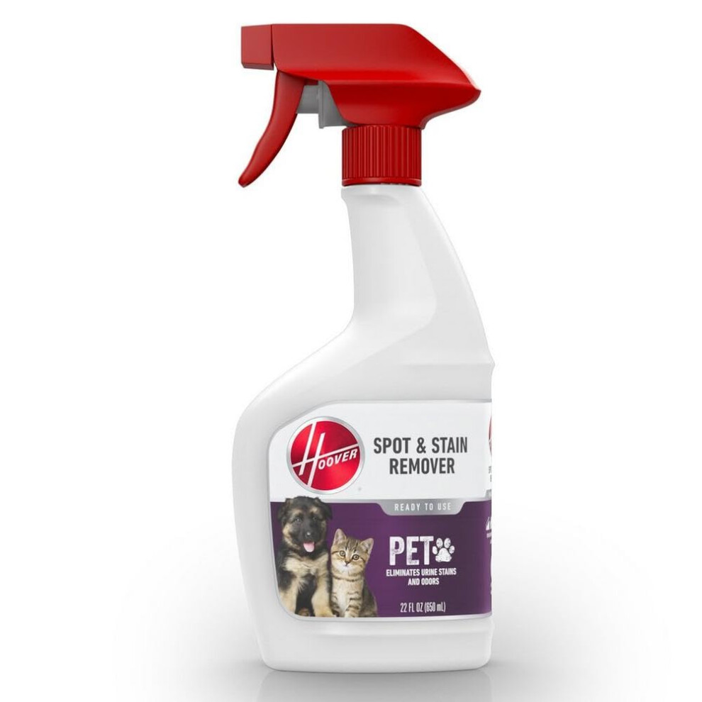 Hoover Pet Spot and Stain Remover  Pet Formula for Carpet and Upholstery  22 fl oz Formula  White  AH31681