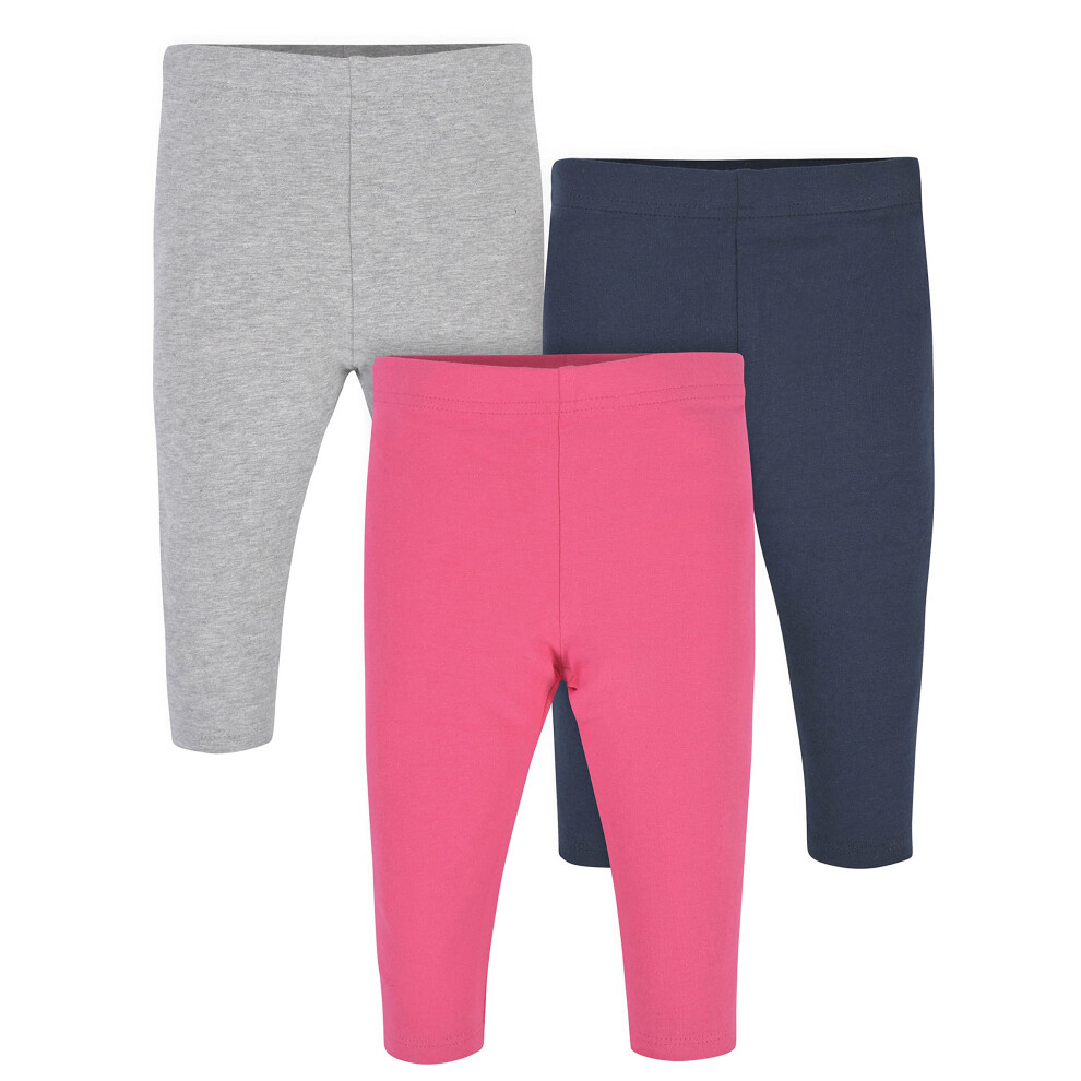 Gerber Baby Girl's Toddler Multi-Pack Premium Leggings  Hot Pink/Navy  Newborn