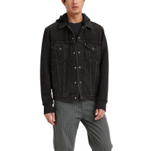 Levi's Men's Hybrid Hoodie Trucker Jacket, Built to Last, X-Small