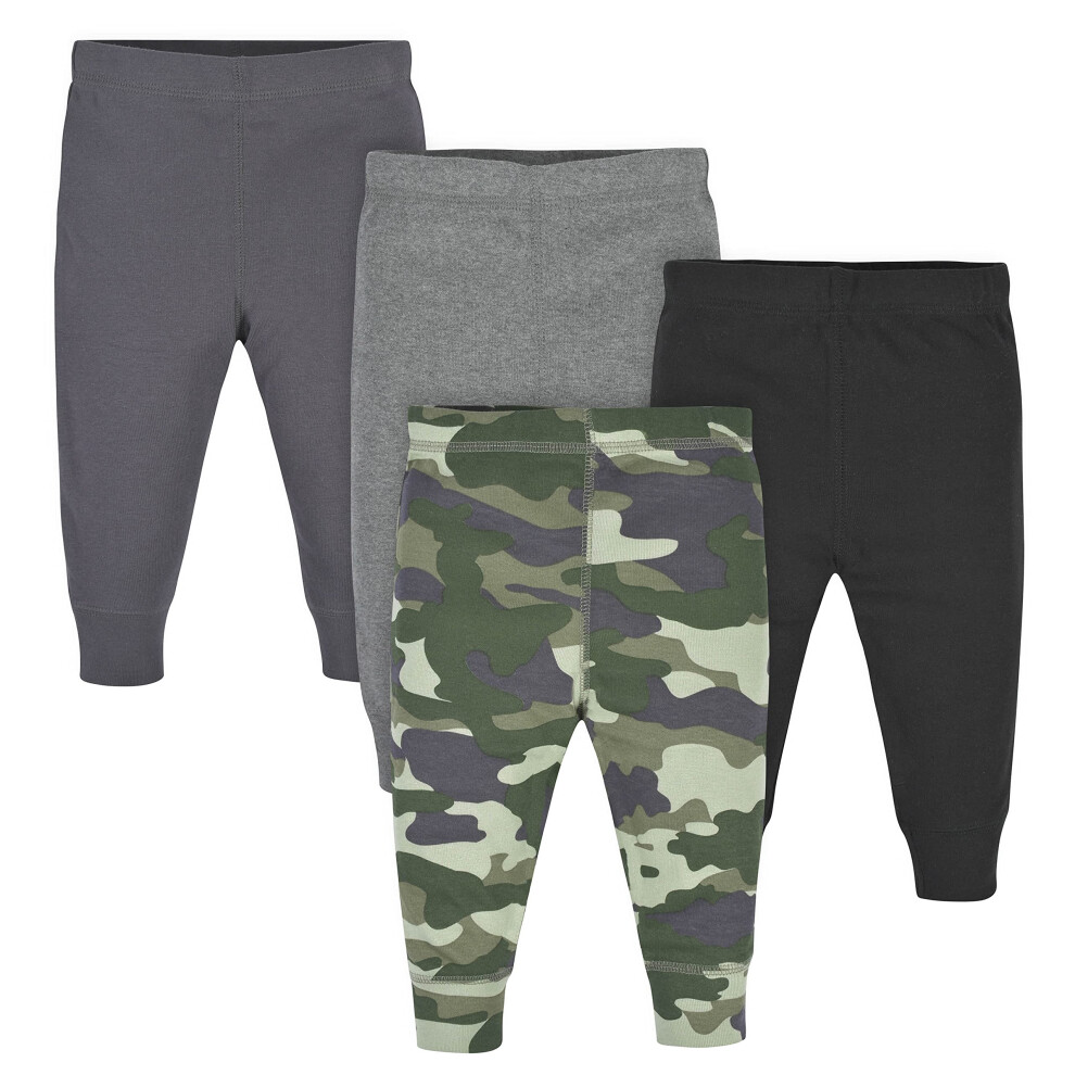 Gerber Baby Boys' Multi-Pack Pants  Camo/Gray  0-3 Months