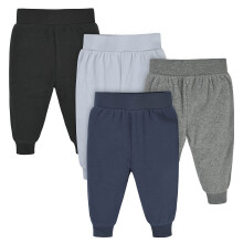 Gerber Baby Jungen 4er-Pack Microfleece-Hosen, Marineblau/Grau, 3 6 Monate
