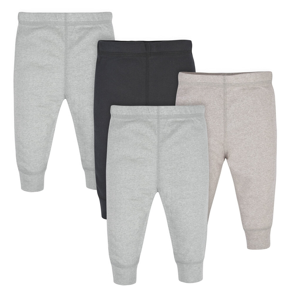 Gerber Baby Boys' Multi-Pack Pants  Gray Heather/Black  24 Months