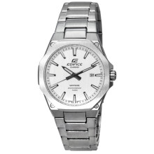 Casio Edifice Stainless Steel White Dial Quartz EFR-S108D-7A EFRS108D-7 100M Men's Watch