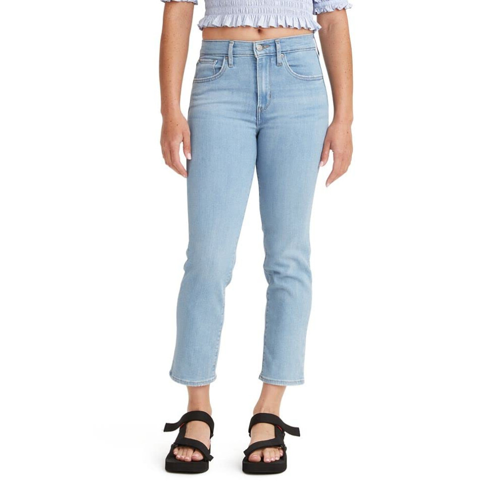 Levis Womens 724 High Rise Straight crop Jeans  Tribeca Story-Medium Indigo  26