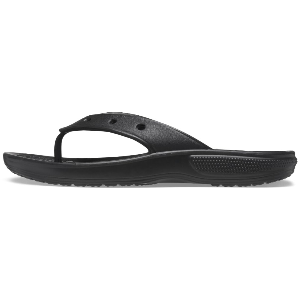 Crocs Unisex Men's and Women's Classic Flip Flops  Black  7 Women/5 Men