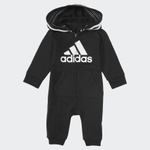 adidas unisex baby-babymeisjes- en jongensoverall met lange mouwen en capuchon Zwart 12 maanden VS