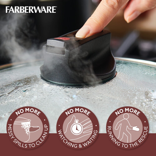 Farberware Farberware Smart Control Nonstick sspanna/kastrull med lock 2 Quart Black 1