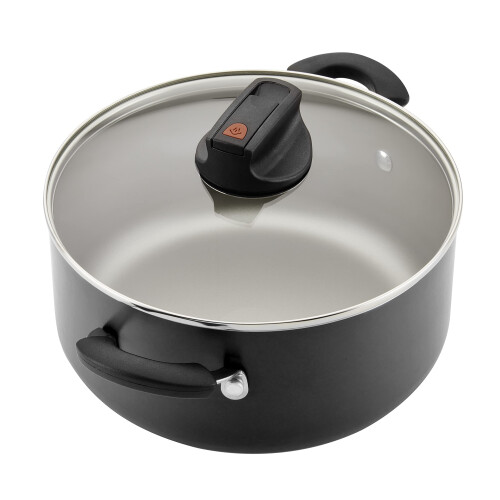 Farberware Σετ μαγειρικών σκευών Farberware Smart Control με αντικολλητικά σκεύη 14 τεμαχίων, μαύρο 2