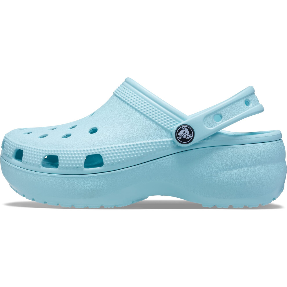 crocs Womens classic Platform clog  Pure Water  11 M US