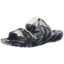 Crocs Unisex-Erwachsene Classic Tie Dye Sandalen mit zwei Riemen, Weiß/Schwarz, 3 Herren/5 Damen
