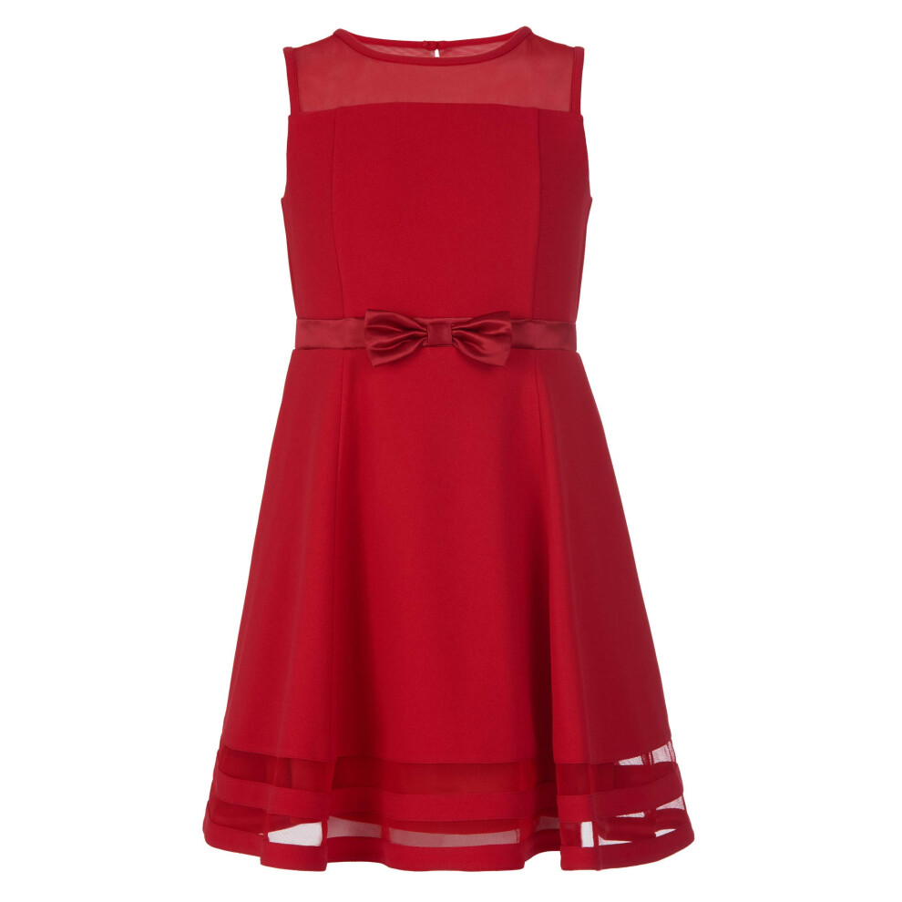 Calvin Klein Little Girls' Sleeveless Party Dress  Cherry  4T