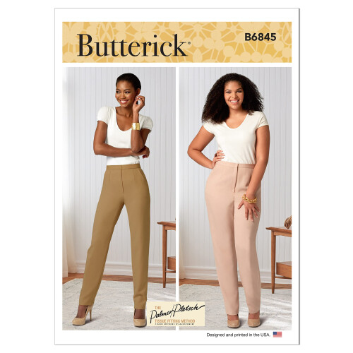 Butterick Butterick Γυναικείο Στενό Παντελόνι, Κωδ. B6845 Σετ Ραπτικής, Ένα Μέγεθος, Πολύχρωμο