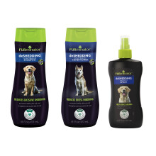Kit FURminator deRemoção de Pelo, Shampoo, Condicionador e Spray Sem Enxágue, Para Cães, 40.5 oz (Conjunto de 3)