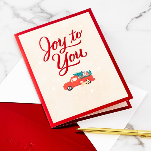 Χριστουγεννιάτικη Κάρτα Hallmark Signature Paper Wonder Pop Up (Κόκκινο Φορτηγό) 1