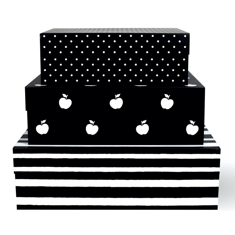 Kate Spade New York Decorative Storage Boxes with Lids  3 Pack Sturdy Organizer Storage Bins  Includes Small Medium Large Pink Nesting Boxes with Magn