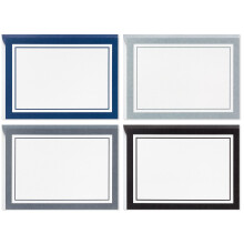 Hallmark Blank Cards Assortment with Organizer Black & White Stripes (40 Note Cards with Envelopes) for Graduation Just Because All Occasion