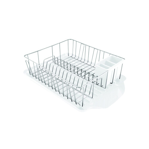 Farberware Escorredor de Louça Grande Farberware Resistente à Ferrugem com Caddy para Talheres, Branco 1