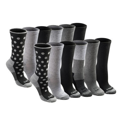 Dickies Dickies Dmsk Dri-Tech Moisture Control Crew Socks Multipack Cern teckovan (12 pru) Velikost obuvi: 6-9