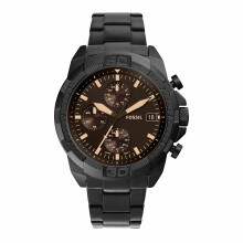 Fossil Montre chronographe Bronson quartz en acier inoxydable pour homme Couleur : Noir (Modle : FS5851)
