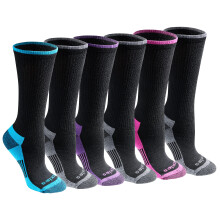 Dickies Damen Dri-Tech Essential Moisture Control Crew Socken, erhältlich in S-XL (6 12 Black Bright (6 Paar) Small