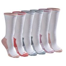 Dickies Dri-Tech Essential Moisture Control Crew Socken für Damen, erhältlich in S-XL (6 12 Weiß mit Bläulich (6 Paar) Small