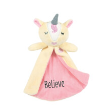 Enesco Izzy e Oliver Novo Bebé Acredita Unicórnio Brinquedo de Peluche e Manta, Multicolor