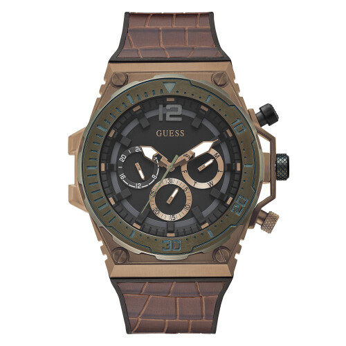 Guess Montre - GUESS - GW0326G2 - Analogique - Cuir - Marron