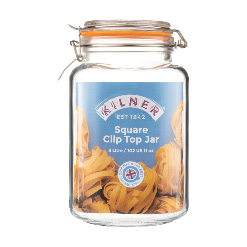 Kilner Kilner Square Clip Top Jar | 3L 1