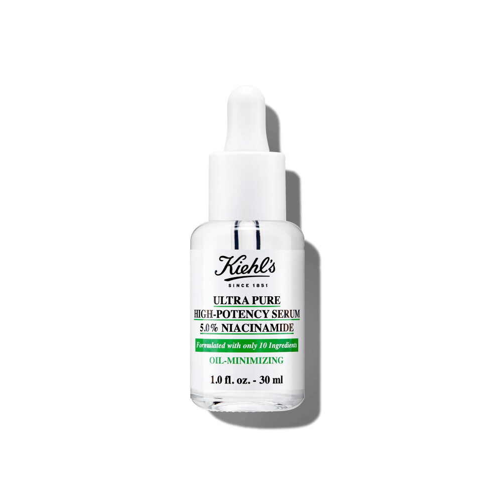 Kiehl's Ultra Pure High-Potency 5.0% Niacinamide Serum  Concentrated Face Serum for Oily Skin  Reduces Excess Oil and Shine  Helps Minimize Imperfecti