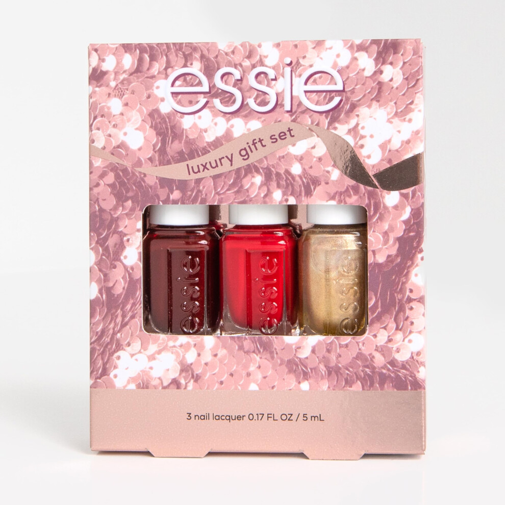 essie Nail Polish  8-Free Vegan  3 Piece Holiday Nail Polish Set  1 Kit