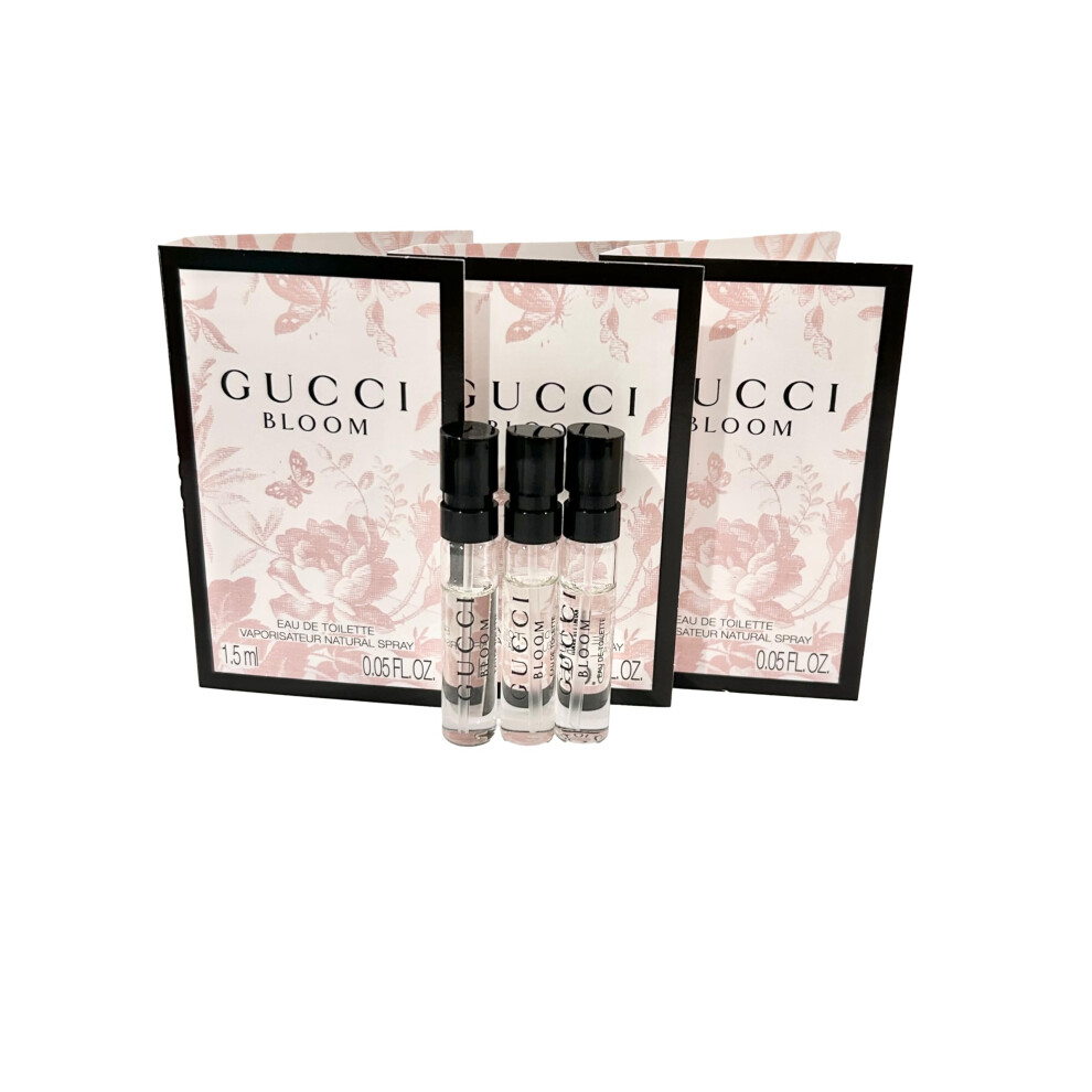 Parfum Gucci Bloom pour femme, eau de toilette en vaporisateur, 1,5 ml, lot de 3