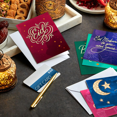 Ποικιλία καρτών Hallmark Golden Thread Eid al-Fitr ή Eid Al-Adha (36 κενές κάρτες με φακέλους) 1