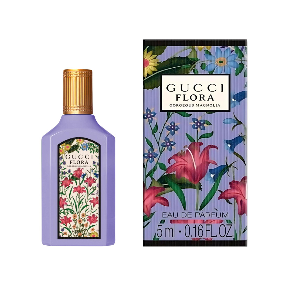 Gucci Flora Gorgeous Magnolia Perfume for Women EDP Mini Splash 0.16 Fl Oz
