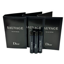 Dior Christian SAUVAGE MEN Provparfym EDP-flaska 1 ml /0,03 oz - 3 st - Set med 3