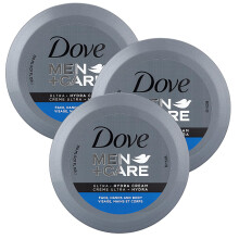Dove Men+Care Ultra Hydra Cream Gesichts-, Hand- und K rperpflege, alle Hauttypen, 3er-Pack mit je 140 ml