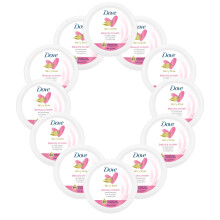 Dove Nourishing Body Care, Face, Hand, and Body Beauty Cream for Normal to Dry Skin Lotion for Women with 24-Hour Moisturization, 12-Pack, 2.53 Oz Eac