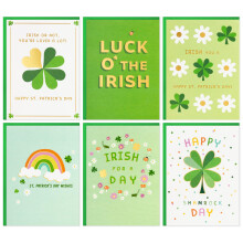 Hallmark St. Patrick's Day Card Assortment (24 Blank Cards with Envelopes) for Kids Teens Friends