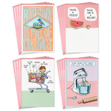 Hallmark Shoebox Hauska itienp iv korttilajitelma (16 korttia kirjekuorineen) S p huumori