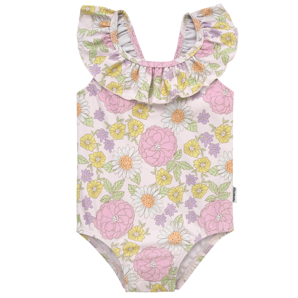 Gerber Girls' One-Piece Swimsuit  Retro Floral