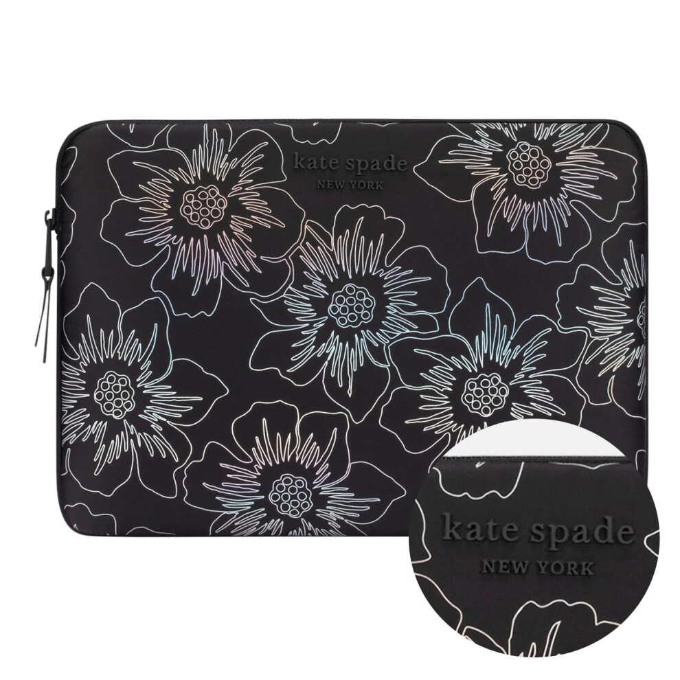 Kate Spade New York Puffer - Custodia Per Computer Portatile Da 14", Colore Nero Iridescente Malvarosa Per Macbook Pro M3 Max/M3/M2/M1 Max/M1 Pro/M3/M2/M1 Max/M1 Pro-image