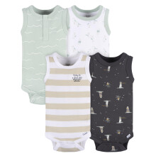 Gerber Baby Jongens Multi-Pack Mouwloze Onesies Bodysuit, Kust