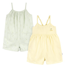 Gerber Baby Girls Toddler 2-Pack ?rmel?s Jumpsuit Gule citroner 12 m?neder