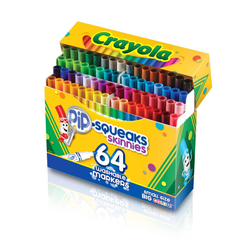 Crayola Crayola Pip-Squeaks Skinnies Χρωματιστά Μαρκαδόροι, 64 Τεμάχια 2