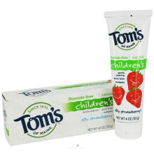 Tom's of Maine Natόrliche fluoridfreie Kinderzahnpasta mit Erdbeergeschmack, 4,2 oz (6er-Packung)