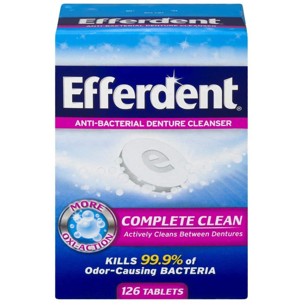 Efferdent Anti-Bacterial Denture Cleanser-126 Count