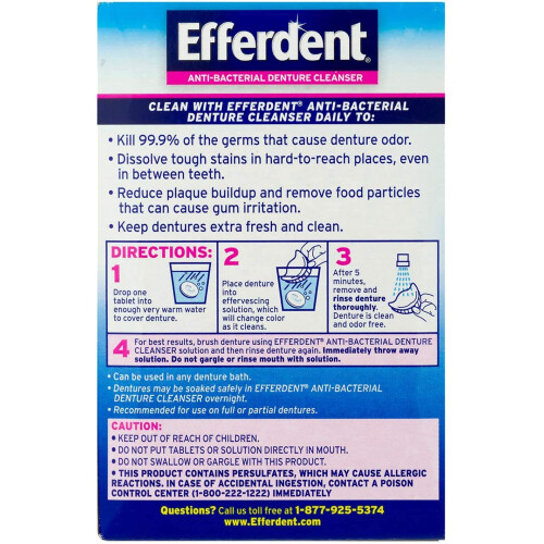 Efferdent Antibacterieel Prothese Reiniger-126 Stuks 1