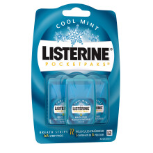 Listerine PocketPaks åndedrætsstrimler Cool Mint 72 Count (Pack of 2)