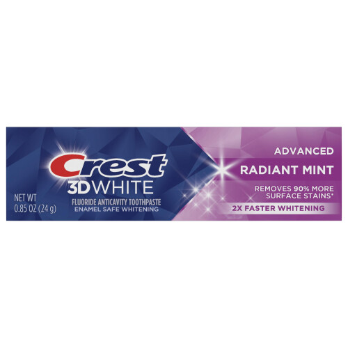 Crest Crest 3D White Vivid Οδοντόκρεμα κατά της τερηδόνας με φθόριο - 0,85 oz - Radiant Mint