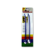 Duke's Pet Products Tandborste för Hundar: Dubbel Sidig Tandvård med Långa 8 1/2" Handtag och Supermjuka Borstar, Blå