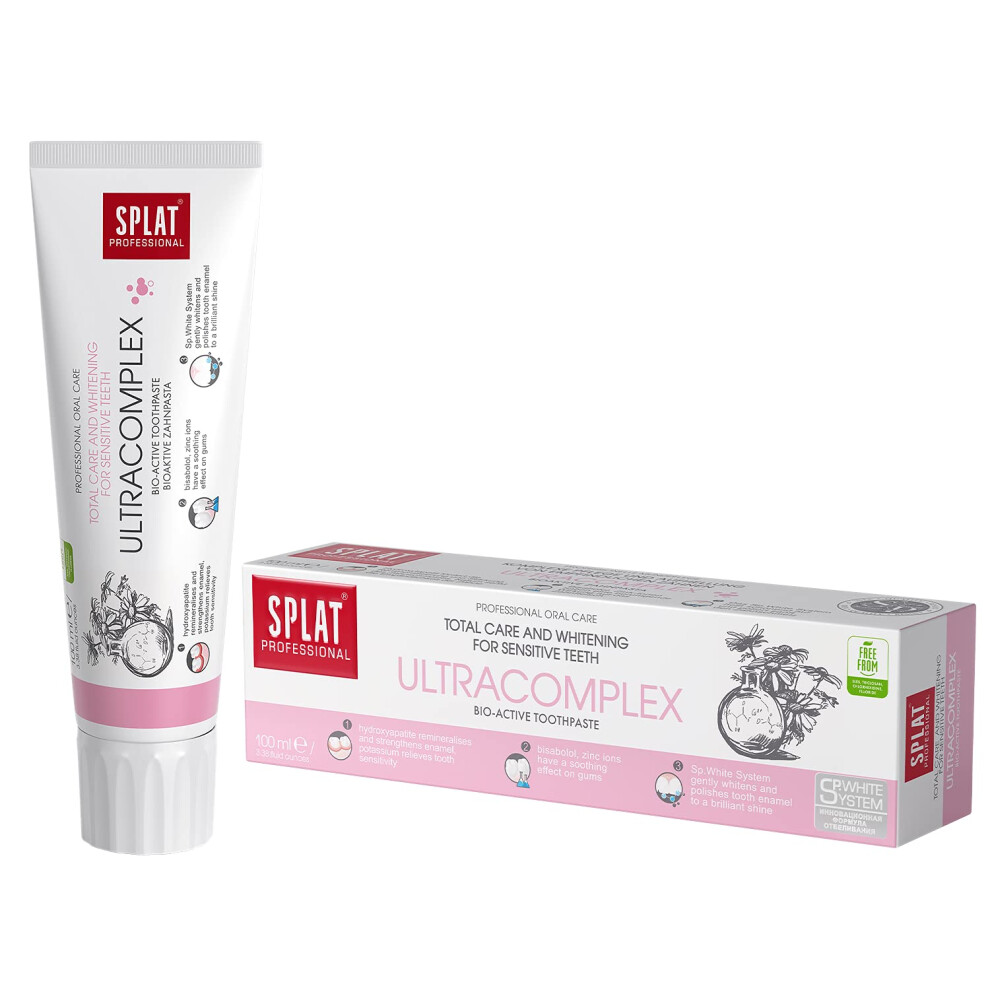 Splat Professional Series Ultracomplex Toothpaste  Comprehensive Care and Whitening for Sensitive Teeth